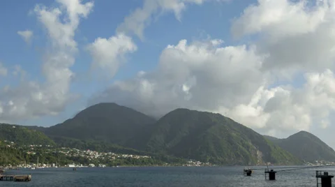 Clouds Over Hills On Dominica Roseau