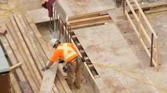 Construction Worker On A Highrise