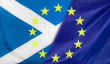 European Flag merged with Scotland Flag