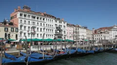 Scenery With Gondolas In Venice