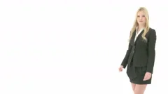 Close Up Business Woman Counting To Three