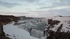 4K Time Lapse Gullfoss Waterfall