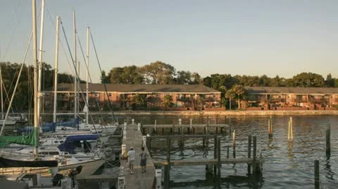 Timelapse Sundown Harbor