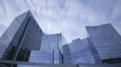 4K Time Lapse Glass Skyscrapers Close Up
