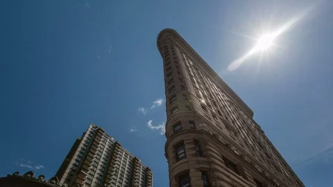 4K Timelapse Close Up Flatiron Building