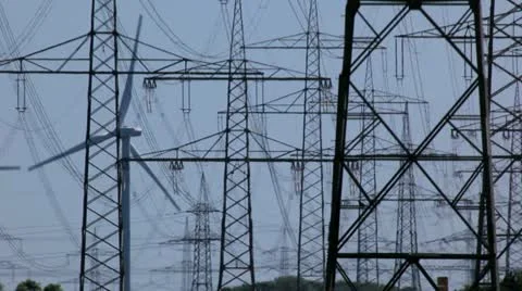 Wind Turbine And Power Lines