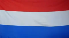 Netherlands Flag Real Fabric Close Up 4K