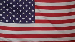 Slowmotion Real Textile Flag Of Usa