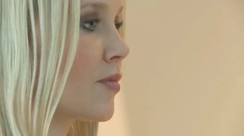 Close Up Face Beautiful Blonde