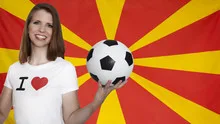 Macedonia Flag real fabric seamless close up