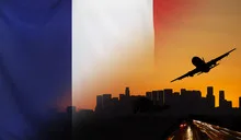 France fabric Flag Travel and Transport Concept