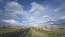 4K Time lapse Badlands colorful Yellow Mounds