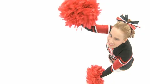 Cheerleader Dancing View From Above