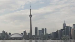 Time Lapse Close Up Toronto Skyline Daytime, Canada