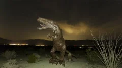 4K Time Lapse Of Dinosaur With Stars