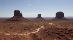 4K Time Lapse Zoom Out Monument Valley Under The Blue Sky