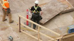 Construction Worker On A Highrise