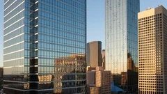 4K Timelapse Zoom Out Dallas Skyscraper Sunset