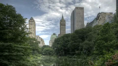 Hdr Timelapse Central Park With Skylin