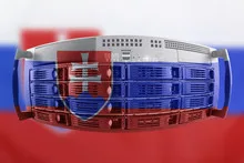 Server Country Concept with Flag of Slovakia