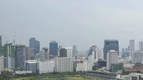 Timelapse Bangkok Hit By Storm
