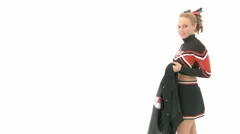 Cheerleader With Leather Jacket