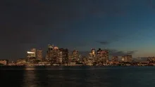 Time lapse Boston Skyline Night