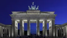Time lapse Brandenburg Gate at sunset, Berlin