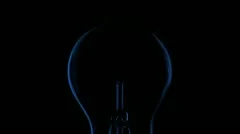 Lightbulb Glowing Blue Outline