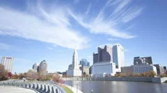 4K Time Lapse Columbus Skyline