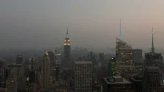 4K Timelapse New York Aerial Sunset Zoom Out