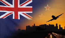 New Zealand fabric Flag Travel and Transport Concept