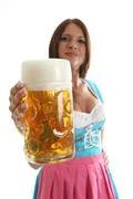  Waitress Holding A Oktoberfest Beer Mug