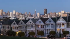 4K Time Lapse Close Up Painted Ladies San Francisco Sunset