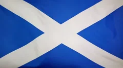 Slowmotion Real Textile Flag Of Scotland