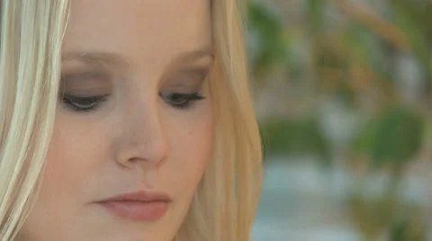 Close Up Face Beautiful Blonde