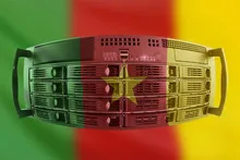 Server Country Concept with Flag of Cameroon