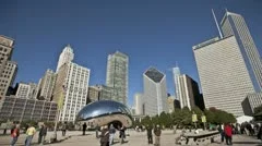 Timelapse Chicago Cloud Gate Zoom-In