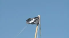 Pirate Flag Waving In The Wind
