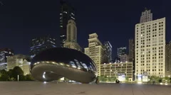 Time Lapse Cloud Gate At Night