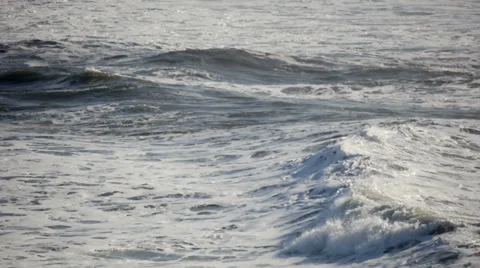 Slowmotion Ocean Waves Breaking