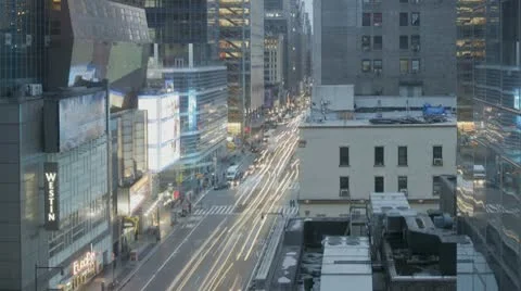 Timelapse Traffic At Sunset On 8Th Ave