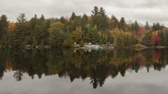 4K Time Lapse Zoom Out Fall Colors At A Lake