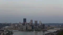 4K Time Lapse Sunset Pittsburgh Skyline
