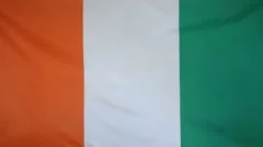 Slowmotion Real Textile Flag Of Ivory Coast