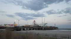 4K Time Lapse Atlantic City Amusement Park At Steel Pier