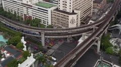 4K Timelapse Bangkok Aerial Traffic Narrow