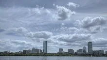 HDR Time lapse Boston Skyline Charles River