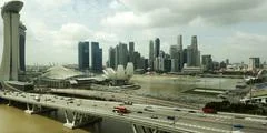 Singapore Skyline Aerial View