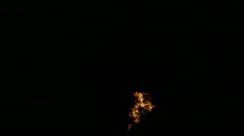 Slowmotion Of Blazing Fire Flames